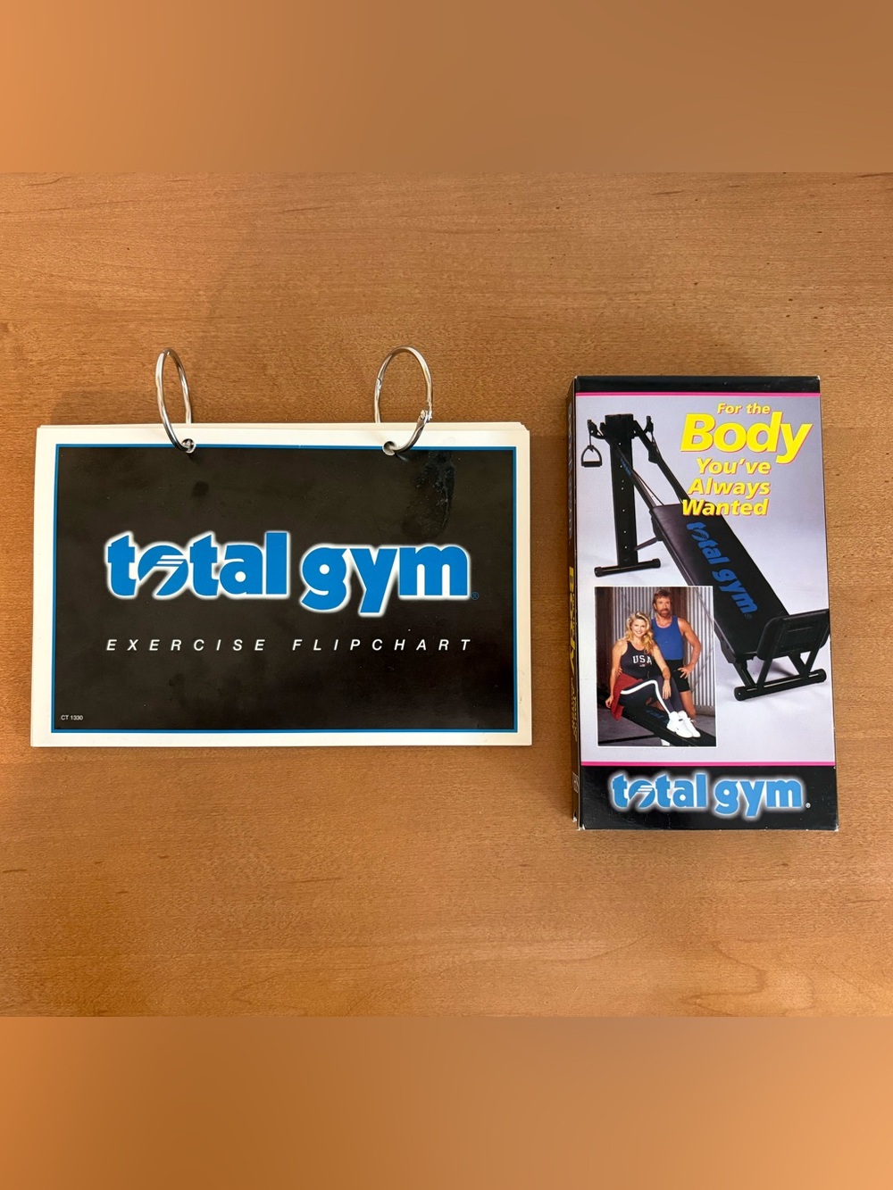 Vintage Total Gym VHS Workout Get The Body You Always Wanted & Flip Chart